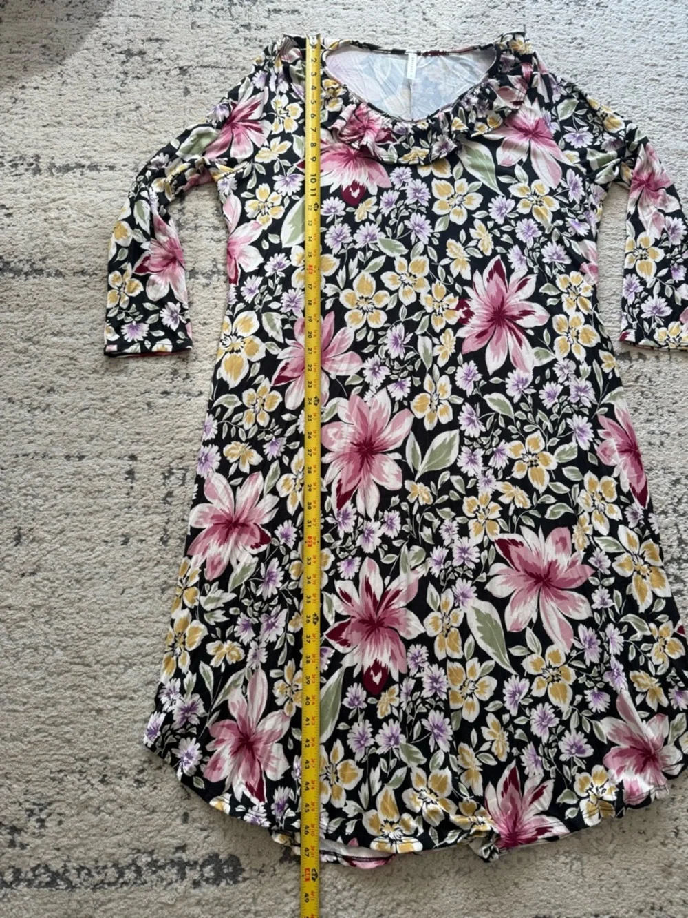 NWOT-Floral Long-Sleeve Stretch Tunic Dress SZ 3X Boutique - Picture 7 of 8